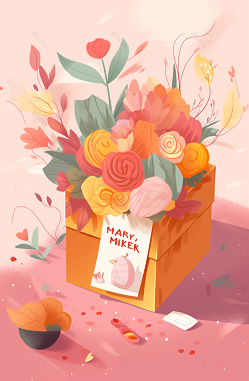 手绘感恩母亲节礼物花卉背景,插画/手绘图,插画/手绘图库,插画/手绘图下载,插画/手绘